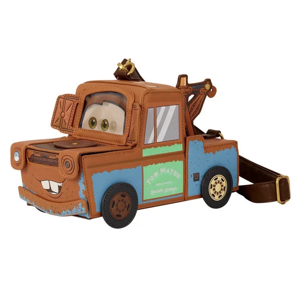 NWT Loungefly Disney Pixar Cars Tow Mater Crossbody Bag/purse 20th Anniversary